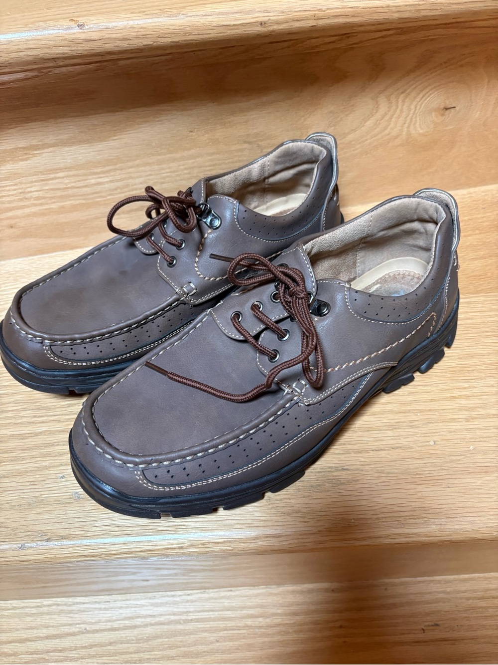XRay Men's Casual Brown Leather Lace-Up Shoes